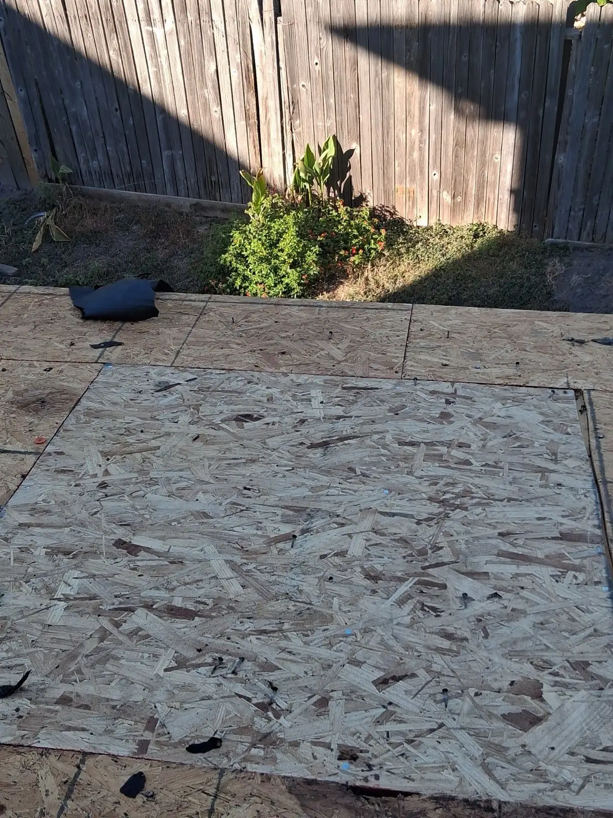 November 5. New decking set into the field where the bad wood came out.