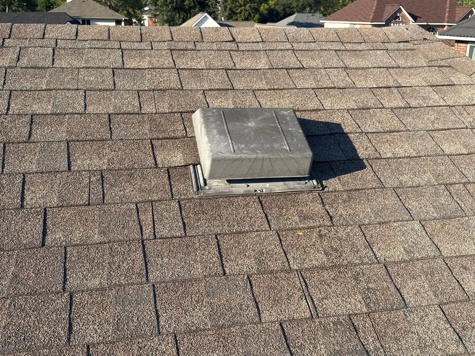 October. The old roof, from the air.