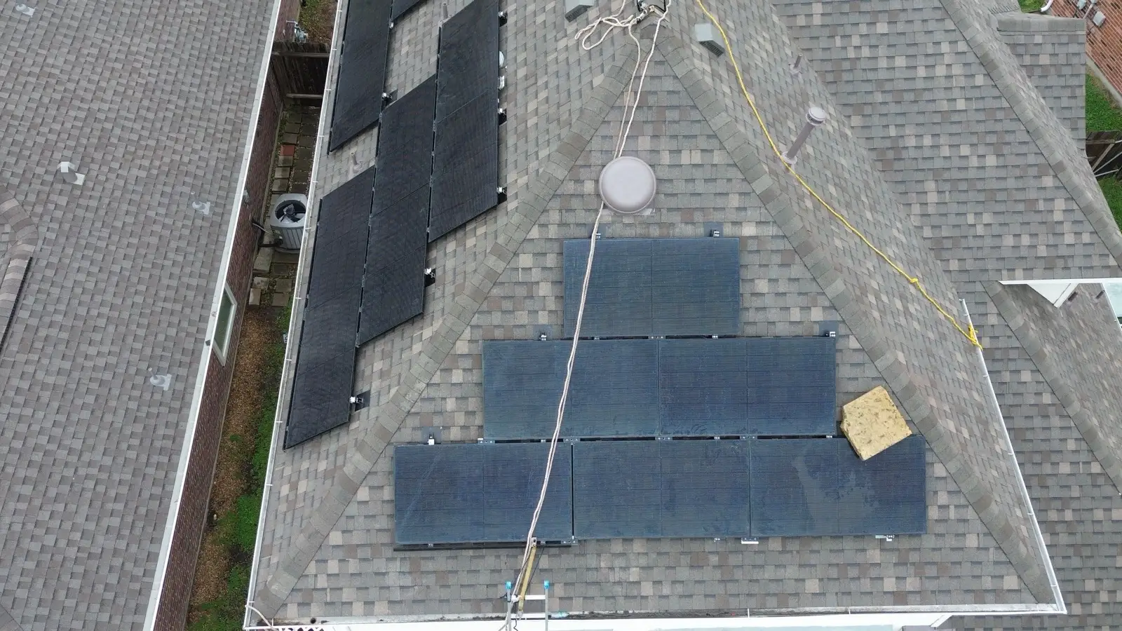 March 5. The array coming back together on the new shingles.