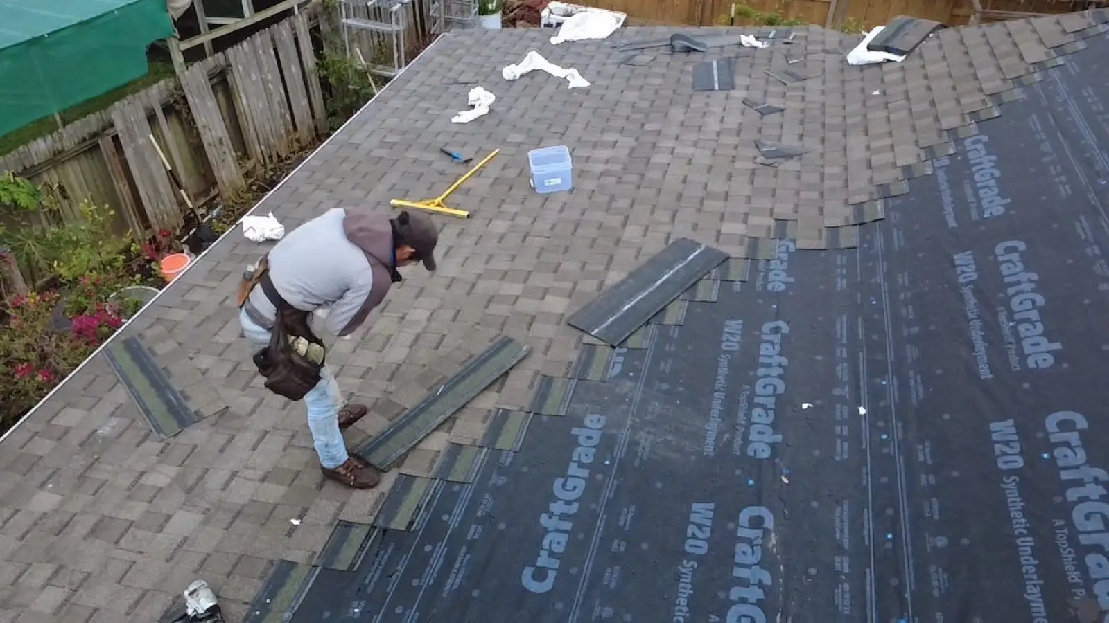 January 13. The new field advancing over CraftGrade W20 synthetic underlayment.